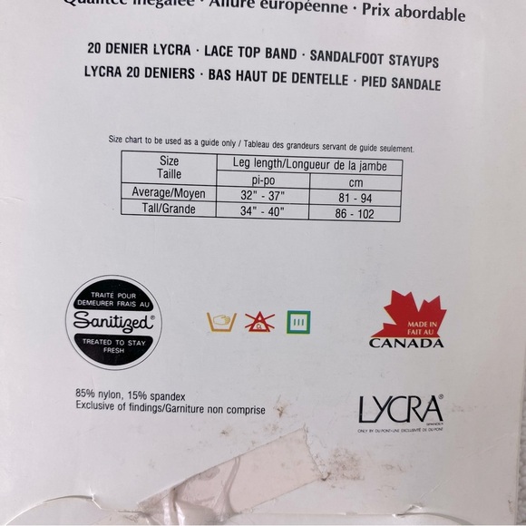 Vintage Secret Thigh Highs With Lace Top Band in Neutral Tall NWT - Picture 3 of 7